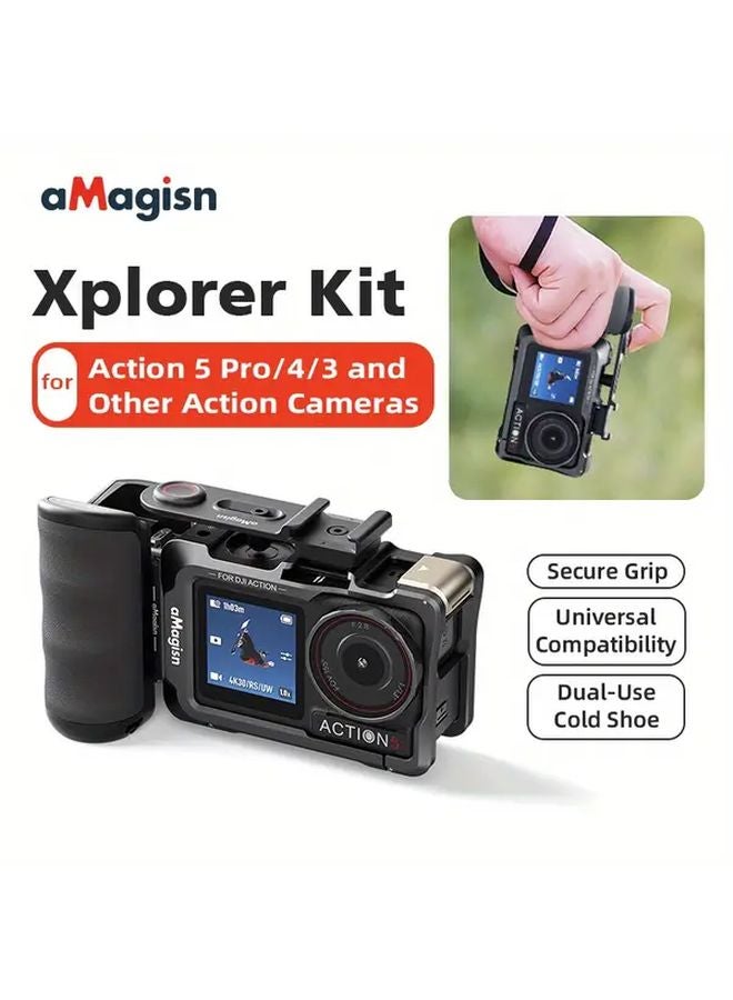 Photography Handle Grip For Insta360 X5 X4 Ace Pro 2 GoPro Hero 13 12 DJI Osmo Action 5 Pro 4 3 Accessories Color List - Image 1